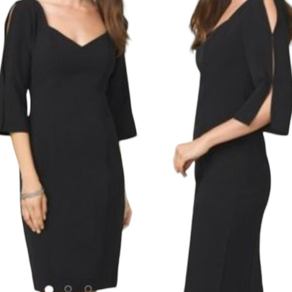 Ashley‎ Graham Beyond Black Open Sleeve Dress Sz 14 - Picture 1 of 10